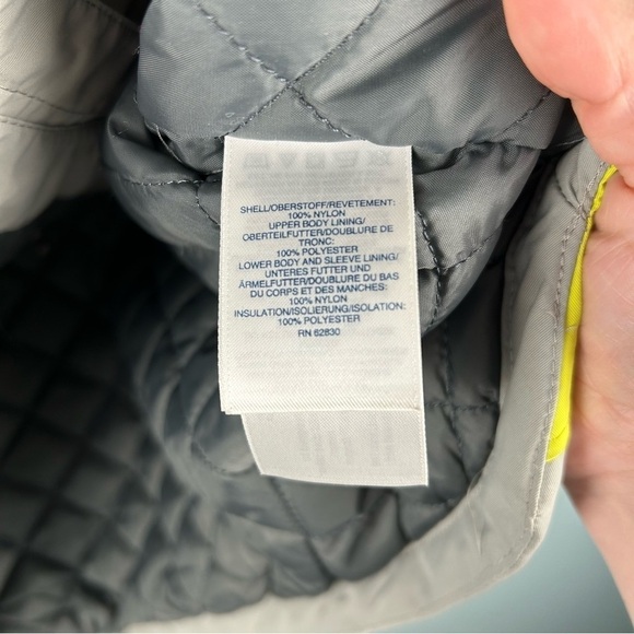 Lands End Grey and Yellow Fleece Lined Winter Ski Jacket Youth Size L (14-16) - Picture 5 of 12